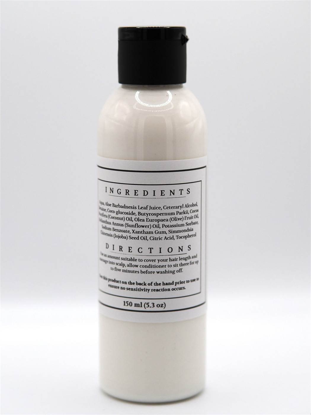 Back label of House of Herbs Hair Conditioner showing ingredients and directions.